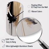 Black, White And Gold Expression III - Asymmetric Metal Wall Clock