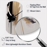 Black, White And Gold Expression III - Asymmetric Metal Wall Clock