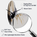 Black, White And Gold Expression IV - Asymmetric Metal Wall Clock