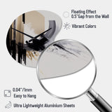 Black, White And Gold Expression IV - Asymmetric Metal Wall Clock