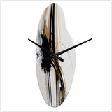 Golden Minimalist Abstract II - Asymmetric Metal Wall Clock