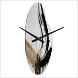 Golden Minimalist Abstract IV - Asymmetric Metal Wall Clock