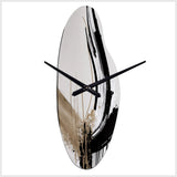 Golden Minimalist Abstract IV - Asymmetric Metal Wall Clock