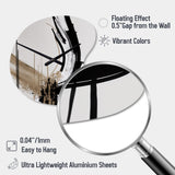 Golden Minimalist Abstract IV - Asymmetric Metal Wall Clock