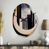 Gold Touch Art Deco I - Asymmetric Metal Wall Clock
