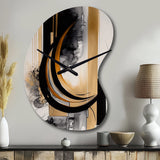 Gold Touch Art Deco II - Asymmetric Metal Wall Clock