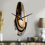 Gold Touch Art Deco II - Asymmetric Metal Wall Clock