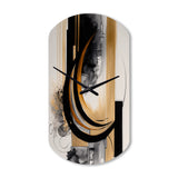 Gold Touch Art Deco II - Asymmetric Metal Wall Clock