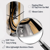 Gold Touch Art Deco II - Asymmetric Metal Wall Clock