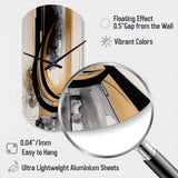 Gold Touch Art Deco II - Asymmetric Metal Wall Clock