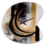 Gold Touch Art Deco II - Asymmetric Metal Wall Clock