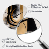 Gold Touch Art Deco II - Asymmetric Metal Wall Clock
