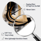 Gold Touch Art Deco II - Asymmetric Metal Wall Clock