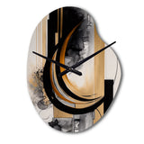 Gold Touch Art Deco II - Asymmetric Metal Wall Clock