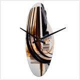 Gold Touch Art Deco III - Asymmetric Metal Wall Clock