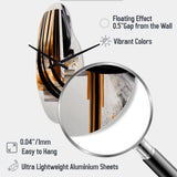 Gold Touch Art Deco III - Asymmetric Metal Wall Clock