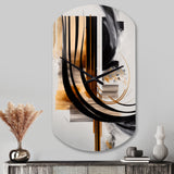 Gold Touch Art Deco III - Asymmetric Metal Wall Clock