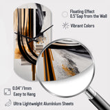 Gold Touch Art Deco III - Asymmetric Metal Wall Clock