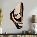 Gold Touch Art Deco IV - Asymmetric Metal Wall Clock