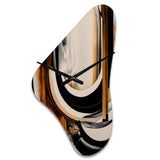 Gold Touch Art Deco IV - Asymmetric Metal Wall Clock