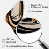 Gold Touch Art Deco IV - Asymmetric Metal Wall Clock