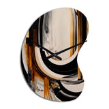 Gold Touch Art Deco IV - Asymmetric Metal Wall Clock
