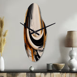Gold Touch Art Deco IV - Asymmetric Metal Wall Clock