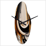 Gold Touch Art Deco IV - Asymmetric Metal Wall Clock