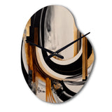 Gold Touch Art Deco IV - Asymmetric Metal Wall Clock