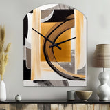 Glam Art Deco Abstract III - Asymmetric Metal Wall Clock