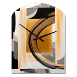 Glam Art Deco Abstract III - Asymmetric Metal Wall Clock