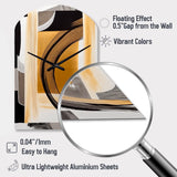 Glam Art Deco Abstract III - Asymmetric Metal Wall Clock