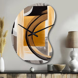 Glam Art Deco Abstract III - Asymmetric Metal Wall Clock