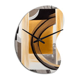 Glam Art Deco Abstract III - Asymmetric Metal Wall Clock