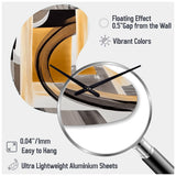 Glam Art Deco Abstract III - Asymmetric Metal Wall Clock
