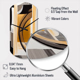 Glam Art Deco Abstract III - Asymmetric Metal Wall Clock