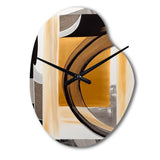Glam Art Deco Abstract III - Asymmetric Metal Wall Clock