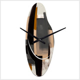 Warm Watercolor Abstract II - Asymmetric Metal Wall Clock