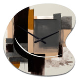 Warm Watercolor Abstract II - Asymmetric Metal Wall Clock