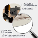 Warm Watercolor Abstract II - Asymmetric Metal Wall Clock