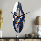 Ice Paint Splash V - Asymmetric Metal Wall Clock
