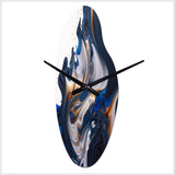 Ice Paint Splash V - Asymmetric Metal Wall Clock