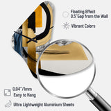 Glam Gold And Black Expression I - Asymmetric Metal Wall Clock
