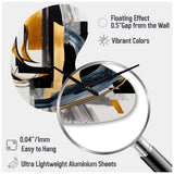 Glam Gold And Black Expression II - Asymmetric Metal Wall Clock