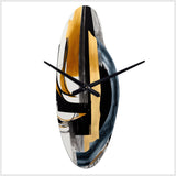 Glam Gold And Black Expression II - Asymmetric Metal Wall Clock