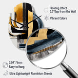 Glam Gold And Black Expression II - Asymmetric Metal Wall Clock