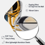 Glam Gold And Black Expression IV - Asymmetric Metal Wall Clock