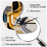 Glam Gold And Black Expression IV - Asymmetric Metal Wall Clock