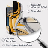 Glam Gold And Black Expression IV - Asymmetric Metal Wall Clock