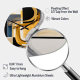 Glam Gold And Black Expression IV - Asymmetric Metal Wall Clock